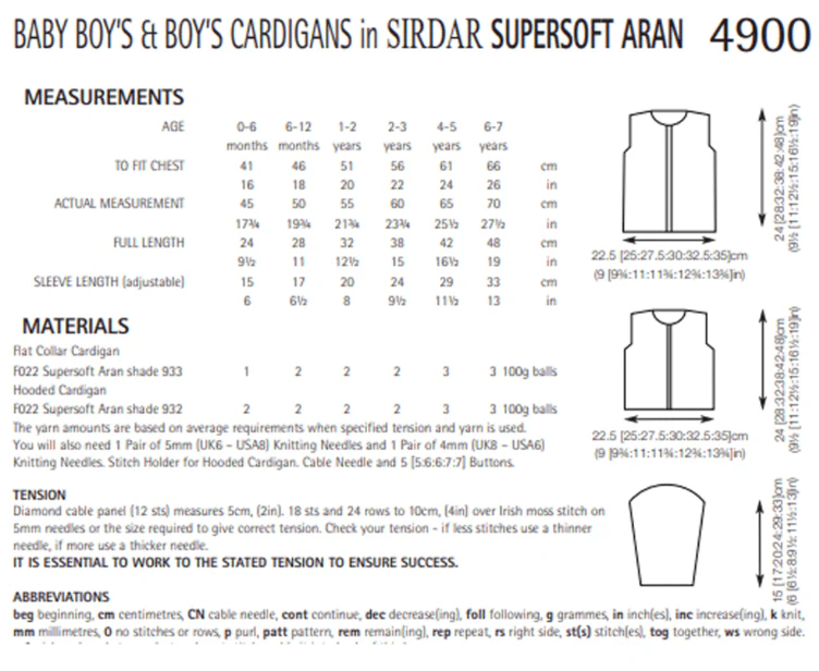 Baby Boy's Cardigans - Sirdar 4900 - Image 3