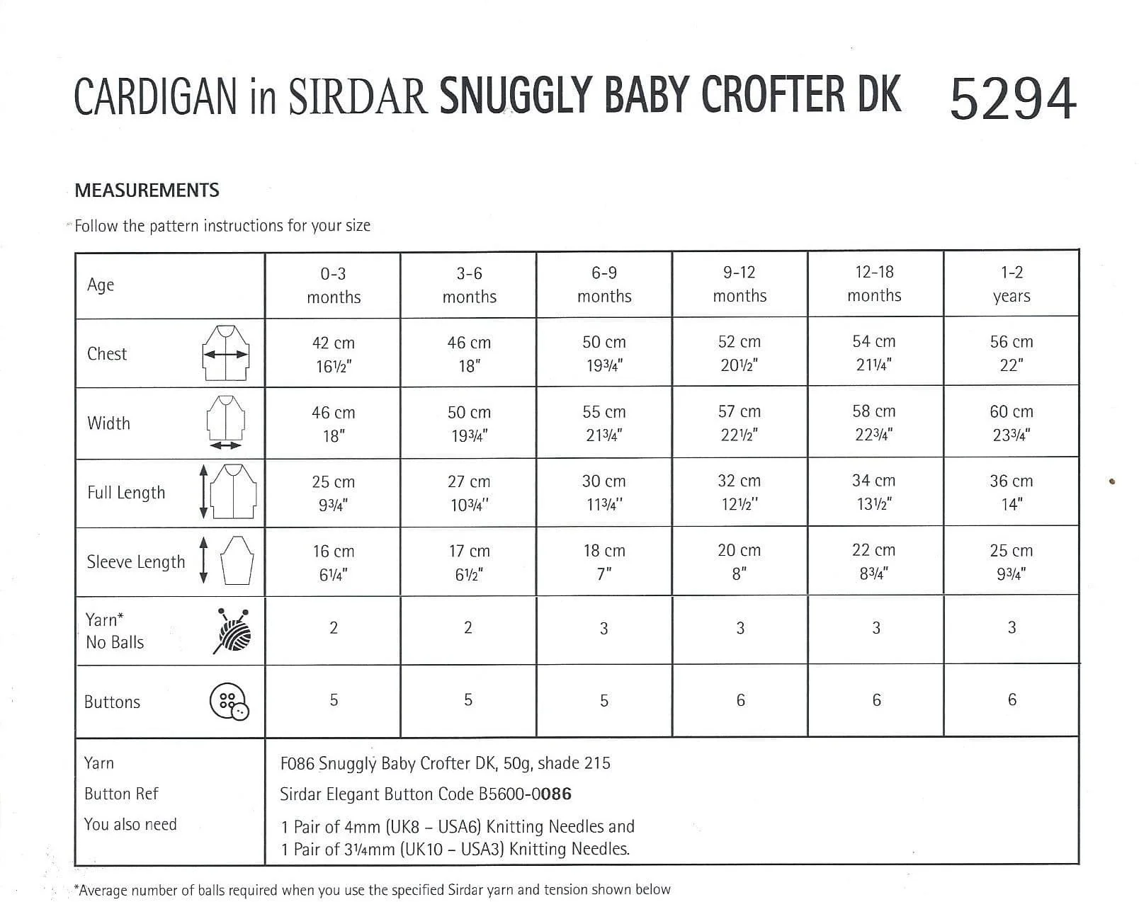 Baby Cardigan in Snuggly DK - Sirdar 5294 - Image 2