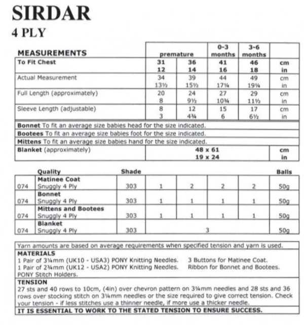 Baby Lace Set - Sirdar 1662 - Image 2
