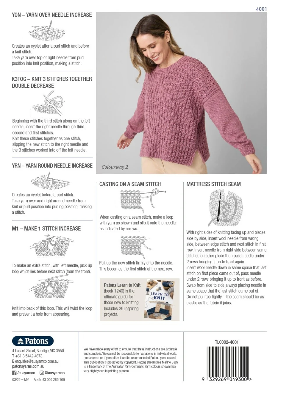 Beyond the Basics - Project 1 Knit - Texture Body Jumper - Image 3