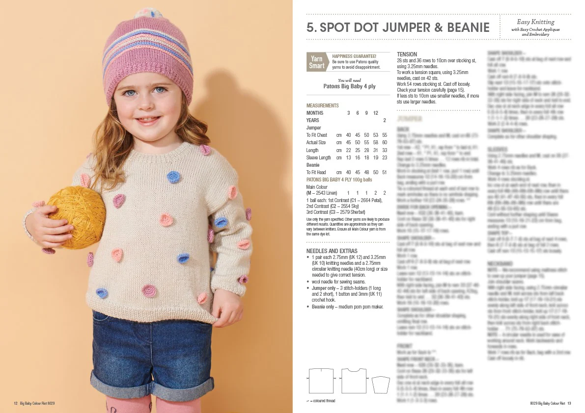 Big Baby Colour Riot - Patons Book 8029 - Image 7