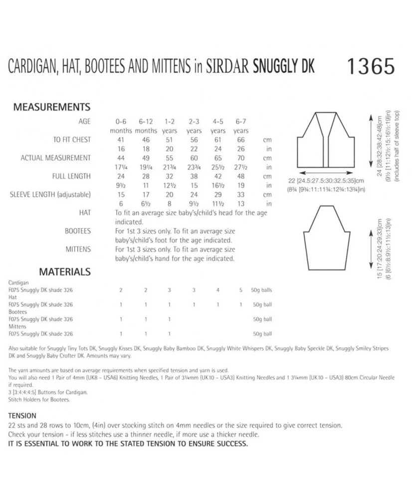 Cardigan, Hat and Bootees in DK Snuggly - Sirdar 1365 - Image 2