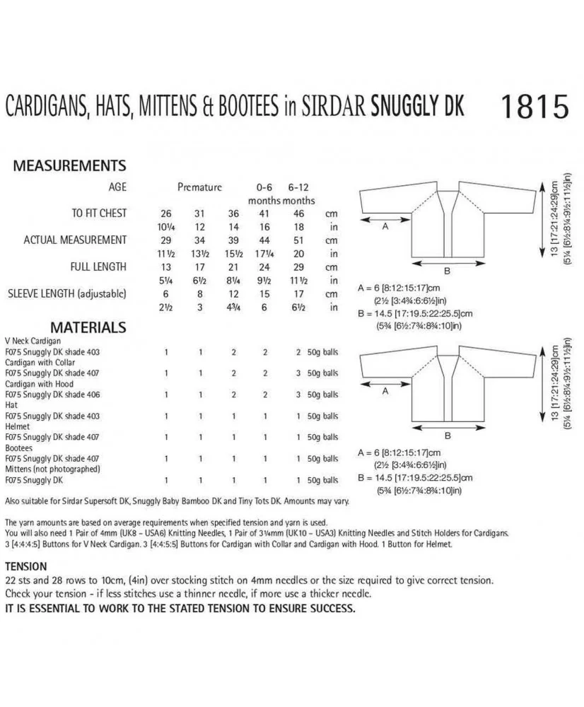 Cardigan, Hats, Mittens & Bootees in DK Snuggly - Sirdar 1815 - Image 2