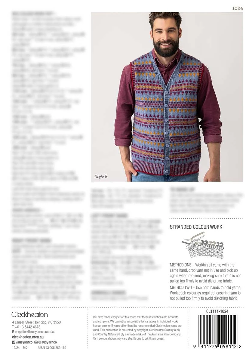 Cedric Vest - Cleckheaton Country 8 ply - Image 3