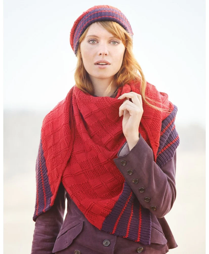 Check Stitch Beanie & Wrap - Superfine Merino 452 - Image 3