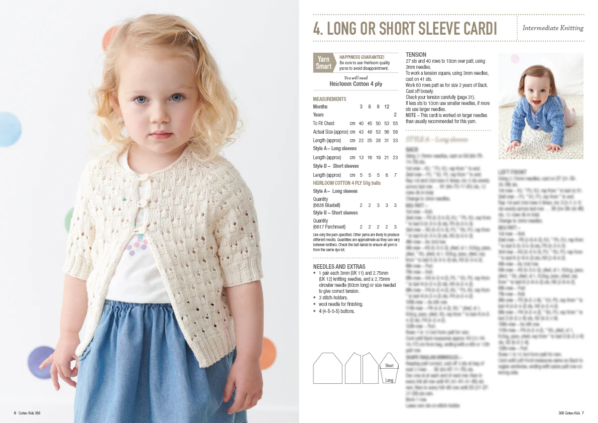Cotton Kids - Patons Heirloom Book 366 - Image 4