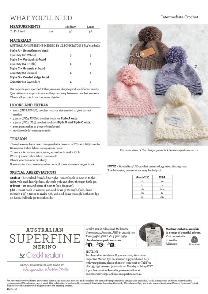 Customised Crochet Beanie - Superfine Merino 438 - Image 2