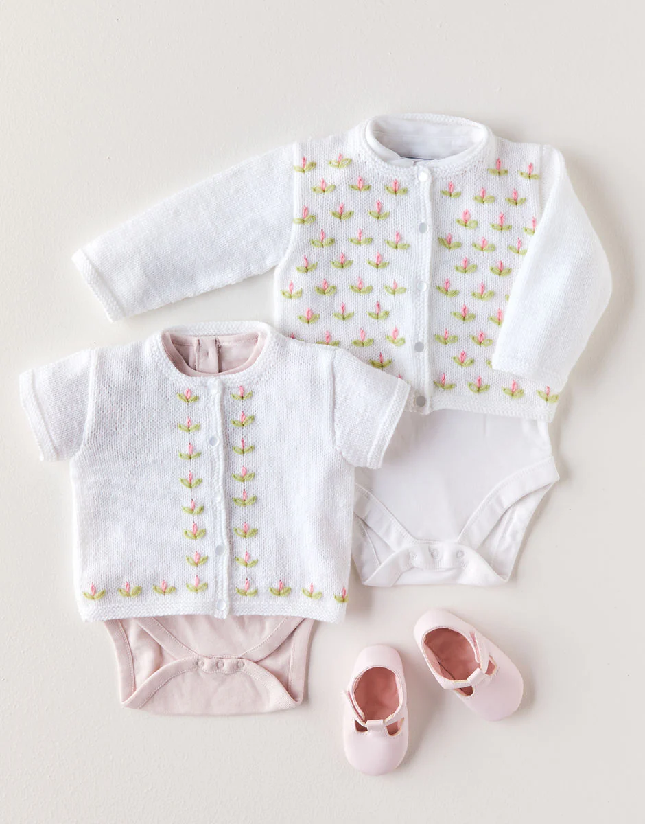 Embroidered Cardigan in Snuggly 4 Ply - Sirdar 5363