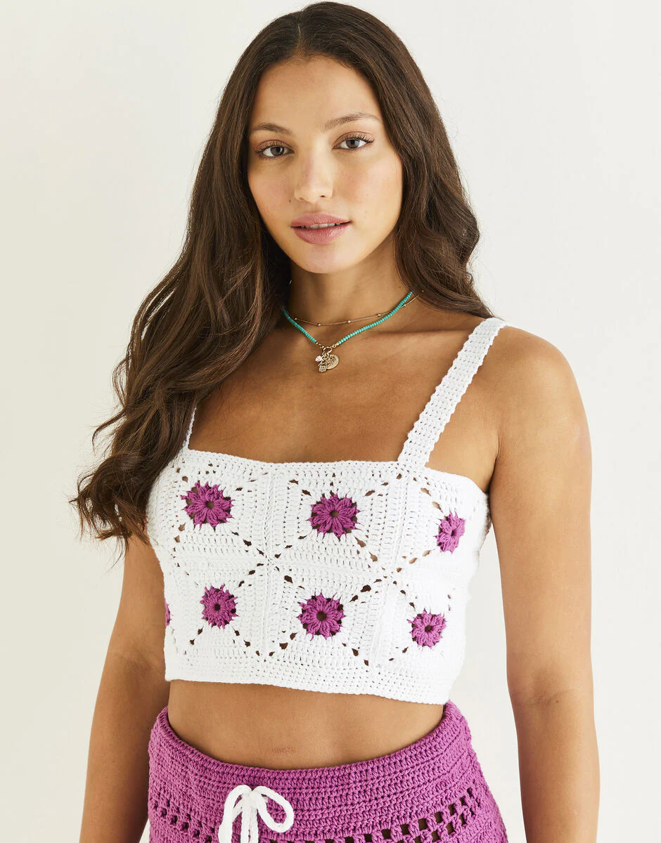 Flower Power Two Piece in 8 ply - Sirdar 10530 - Image 3