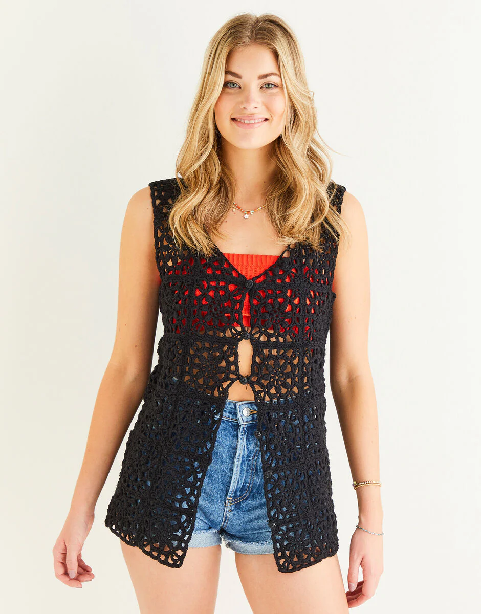 Fringe Benefits Vest in 8 ply - Sirdar 10529 - Image 3