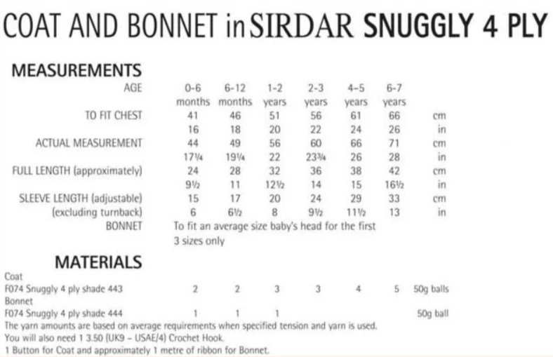 Girls Cardigan and Bonnet - Sirdar 4478 - Image 2