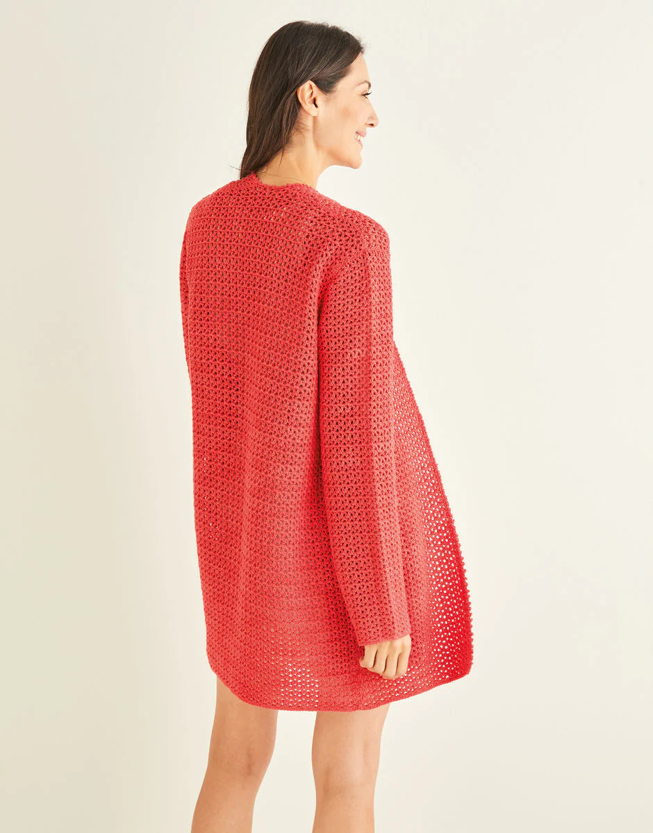Longline Picot Crochet Cardigan - Sirdar 10249 - Image 4