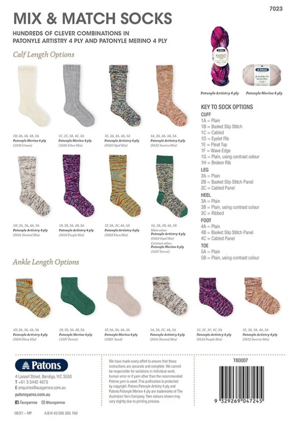 Mix & Match Socks - Patons 7023 - Image 3