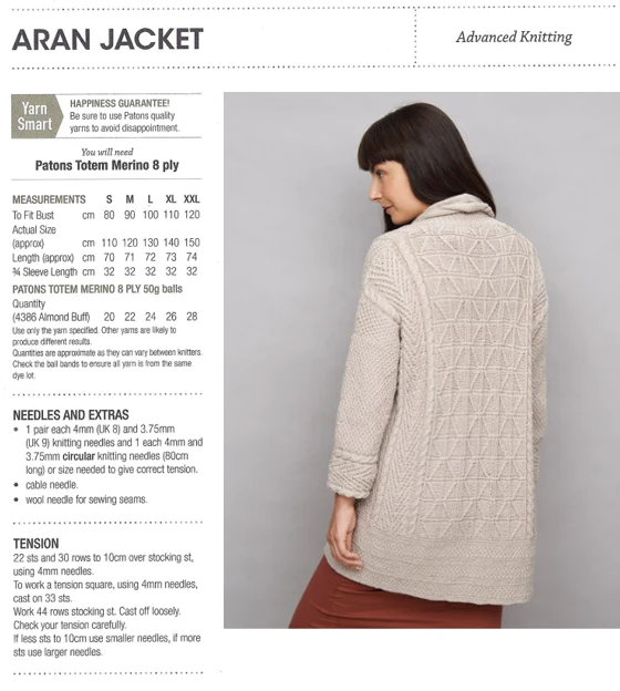 Mod Aran Jacket - Patons 0036 - Image 2