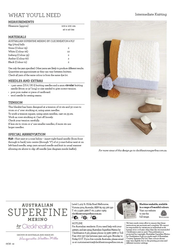 Modern Pram Blanket - Superfine Merino 459 - Image 3