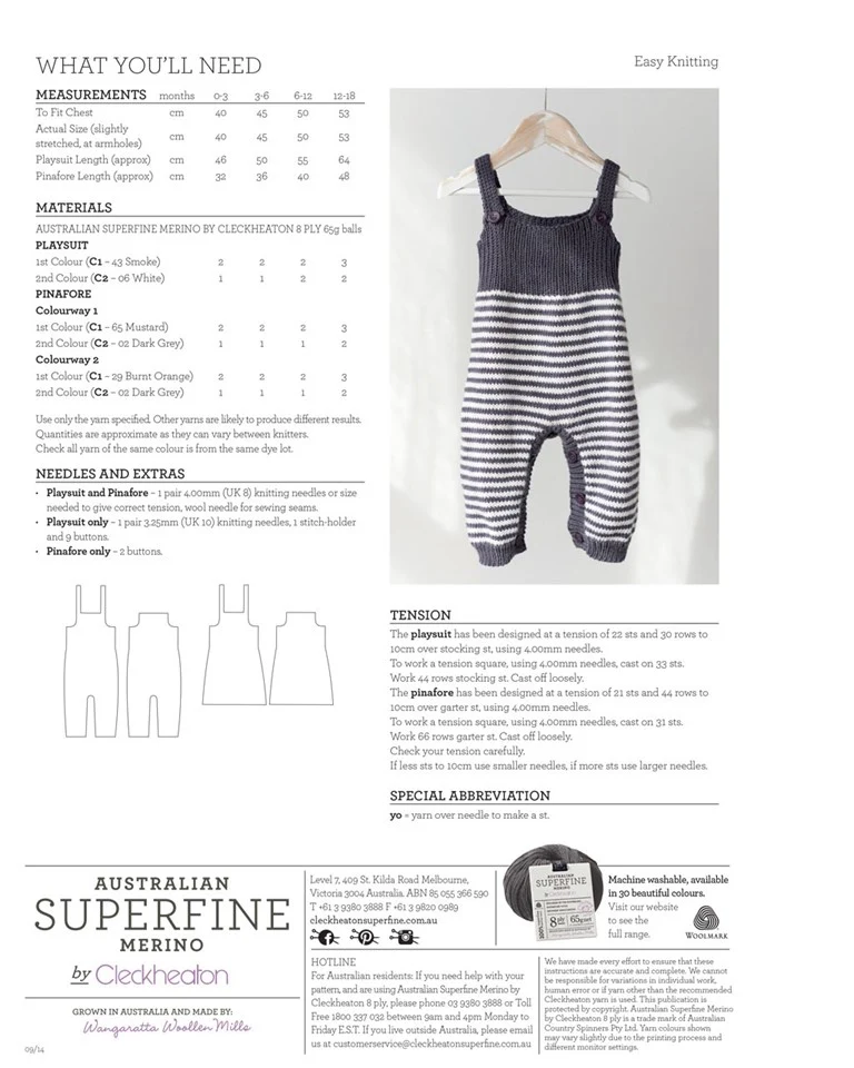 Playsuit & Pinafore - Superfine Merino 418 - Image 2