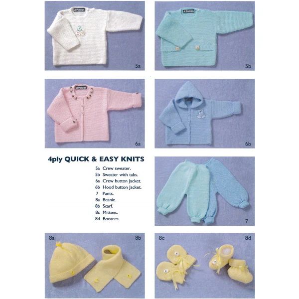 Quick & Easy Baby Knits - Patons Book 6000 - Image 8