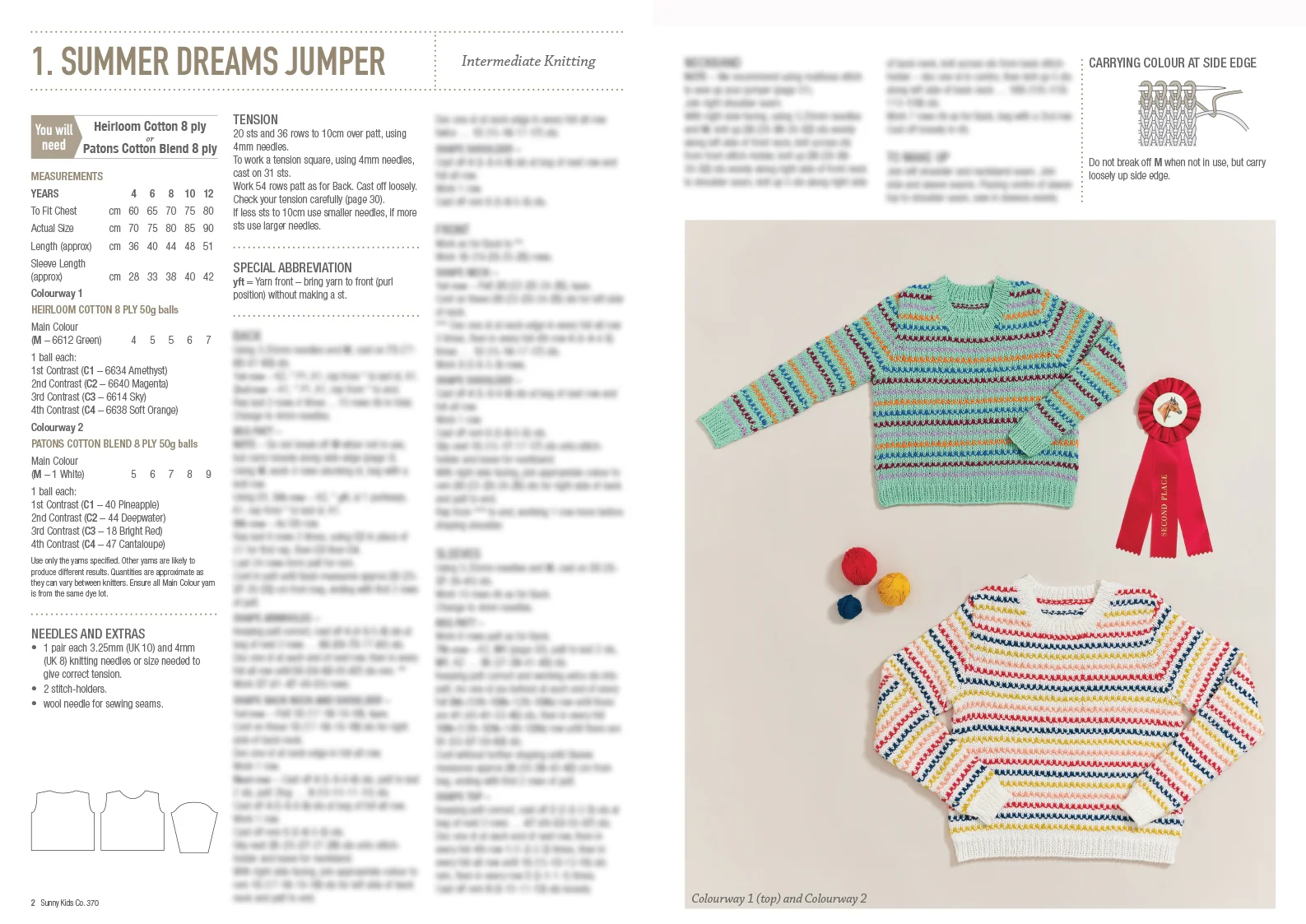 Sunny Kids Co. - Patons, Heirloom Knitting Book 370 - Image 2