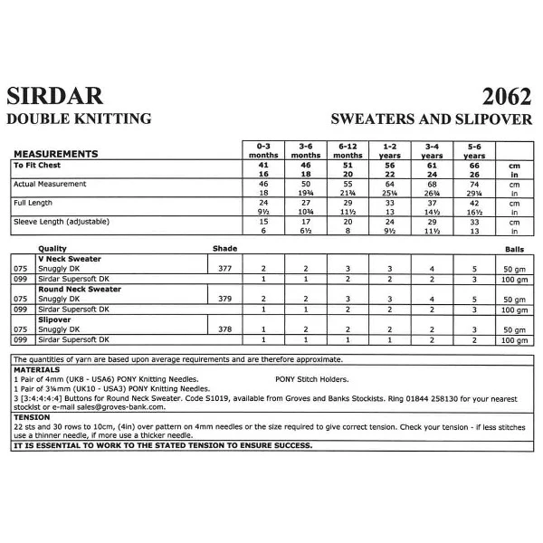 Sweaters and Slipover - Sirdar 2062 - Image 2