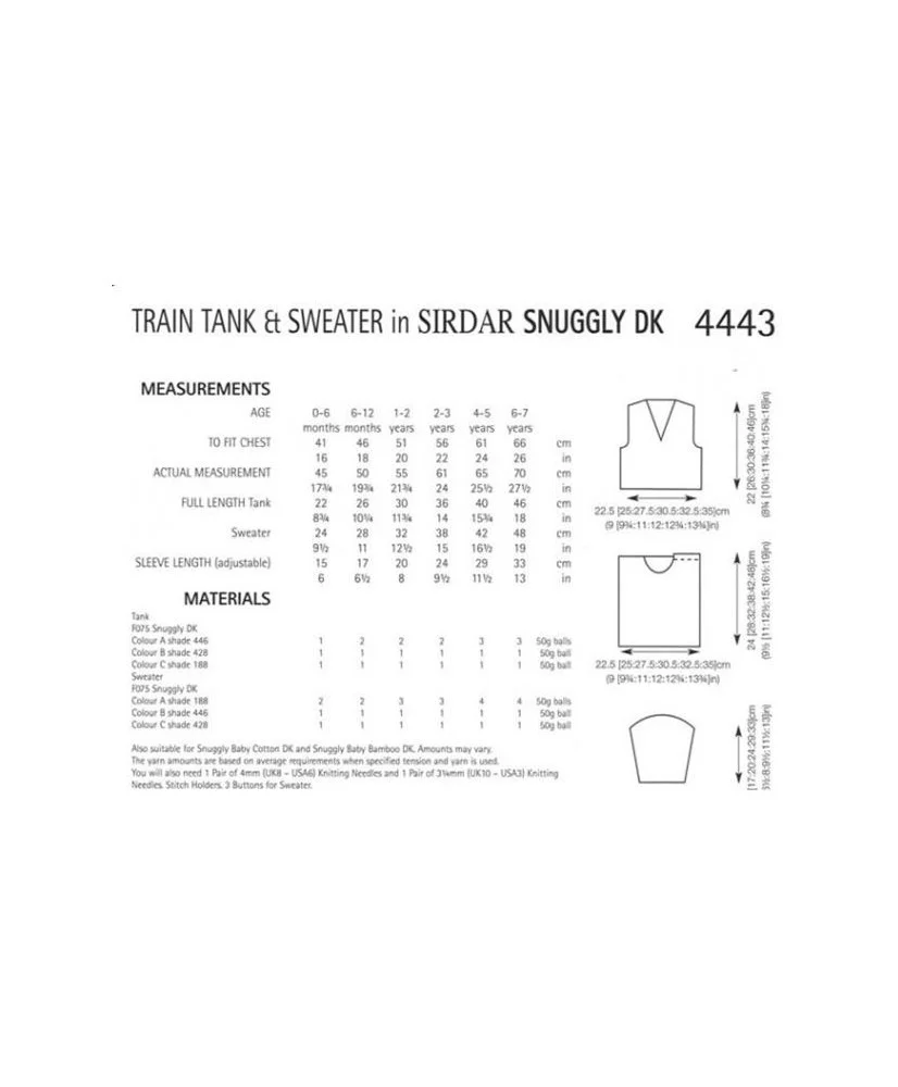 Train Tank and Sweater in Snuggly DK - Sirdar 4443 - Image 2