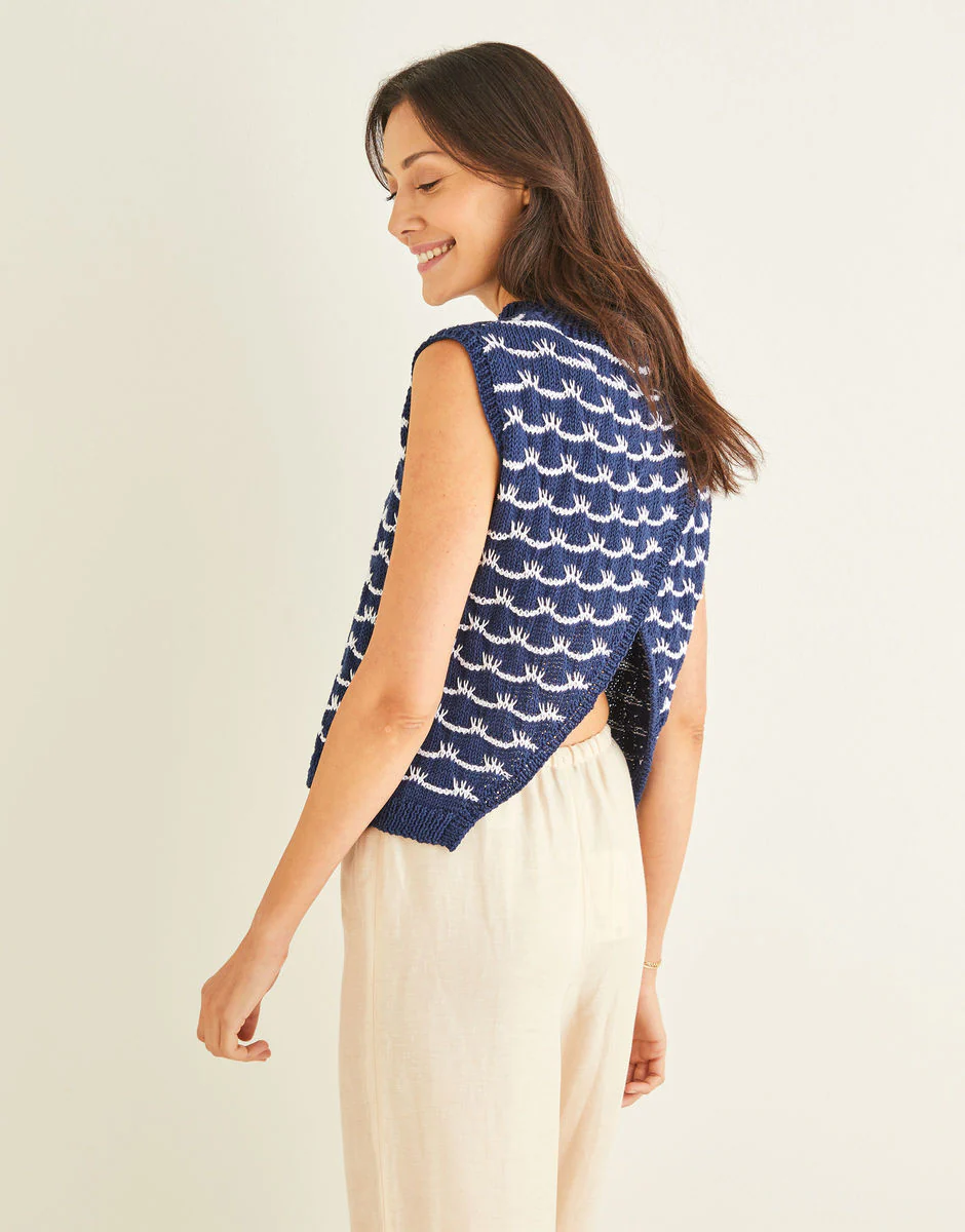 Wave Stitch Tank with Crossover Back - Sirdar 10247 - Image 2